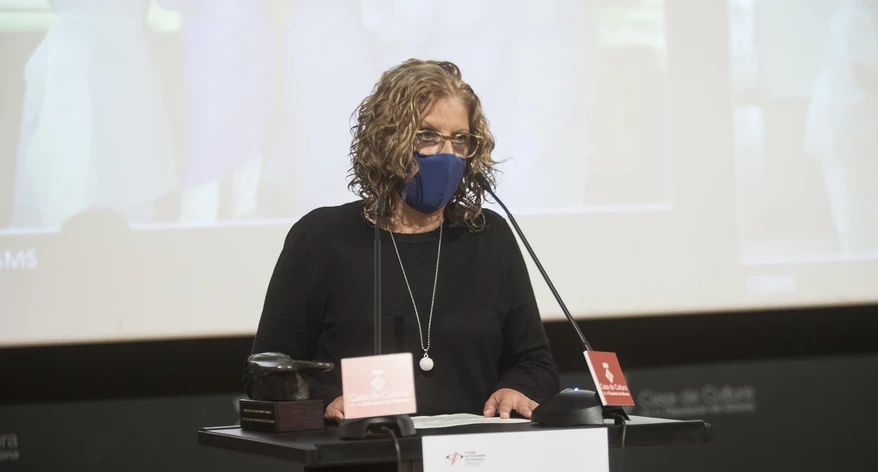 Alícia Rey, presidenta del COIGi, durant el seu parlament.